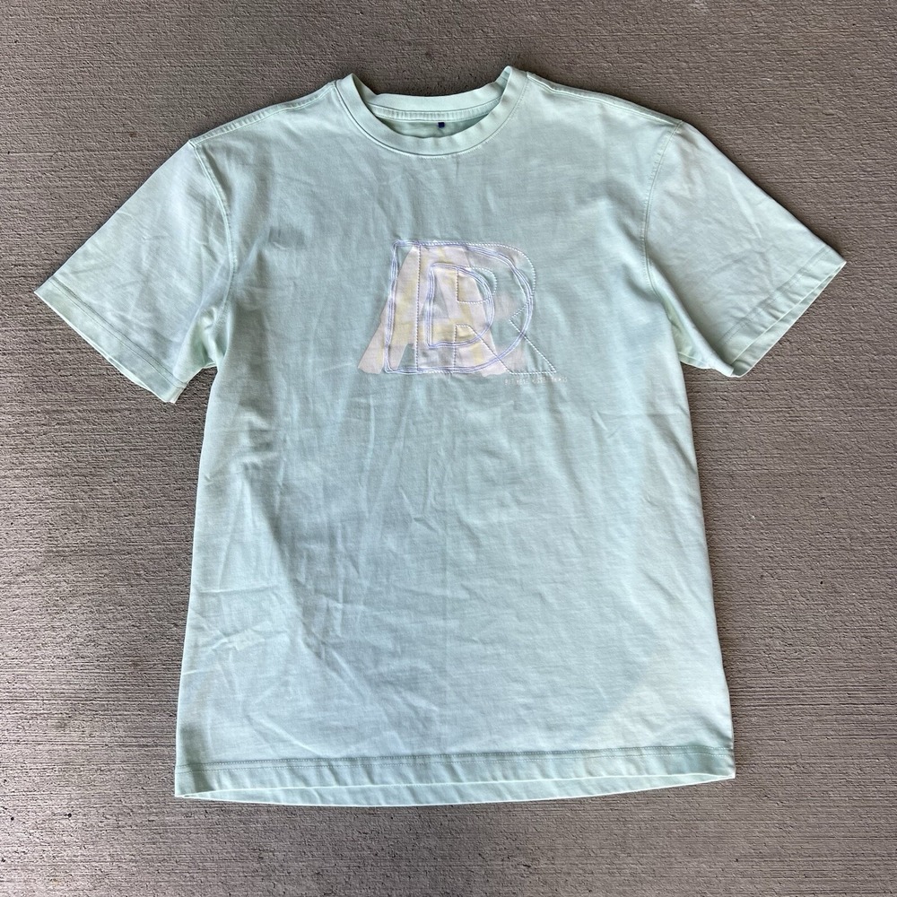 Ader Error Men's Graphic T-Shirt Size Small AI Collection Light Blue Streetwear